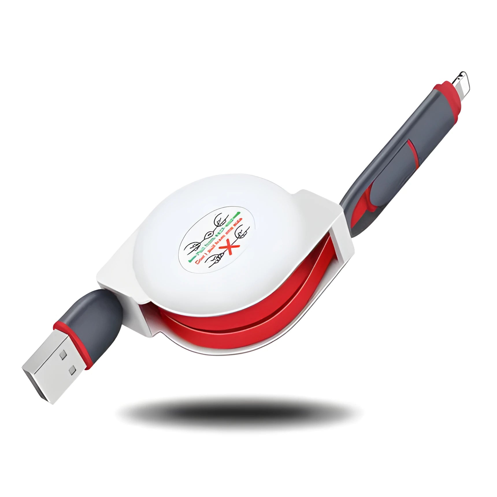 Telescopic charging cable extended to 120 cm length with titanium alloy connector