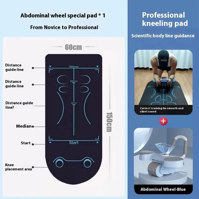 Abdominal wheel exercise equipment with automatic rebound mechanism and elbow support