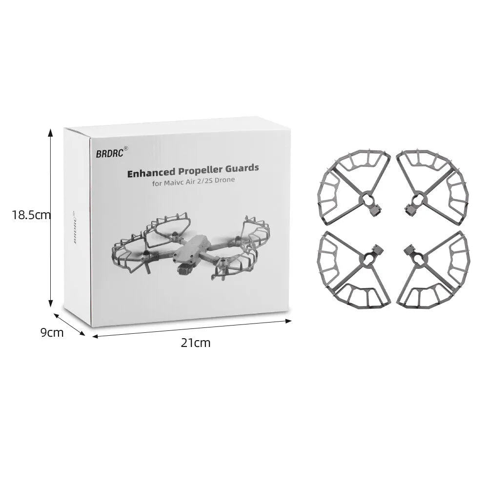 Grey ABS propeller guard ring for DJI Air 2 and Air 2S drones on a white background.