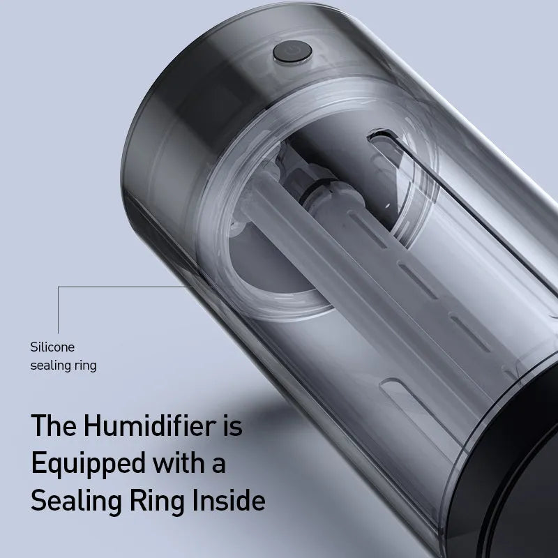 Black aluminium alloy car humidifier and air purifier diffuser unit