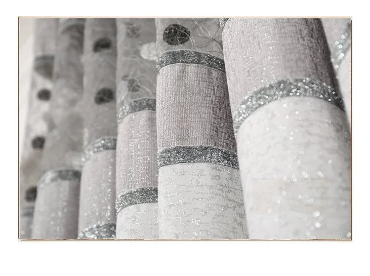 Single plain blackout curtain panel showing hook, Korean hook, and ring heading style options.