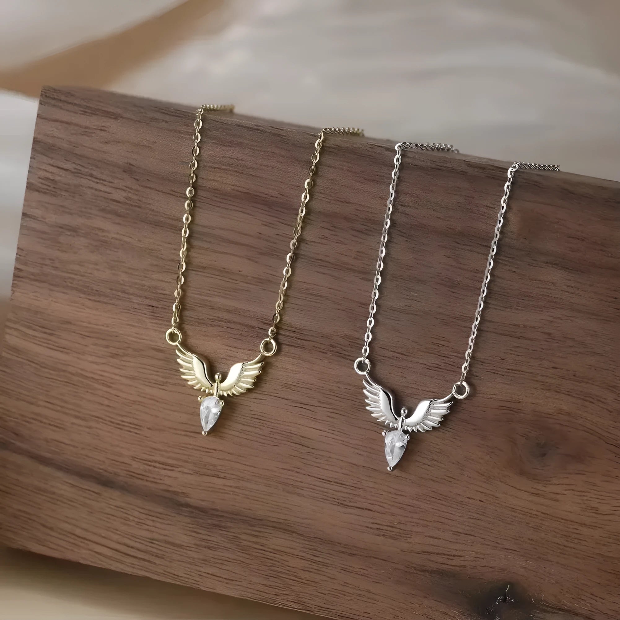 925 sterling silver necklace with eagle pendant on O-ring chain, adjustable 41-50cm length