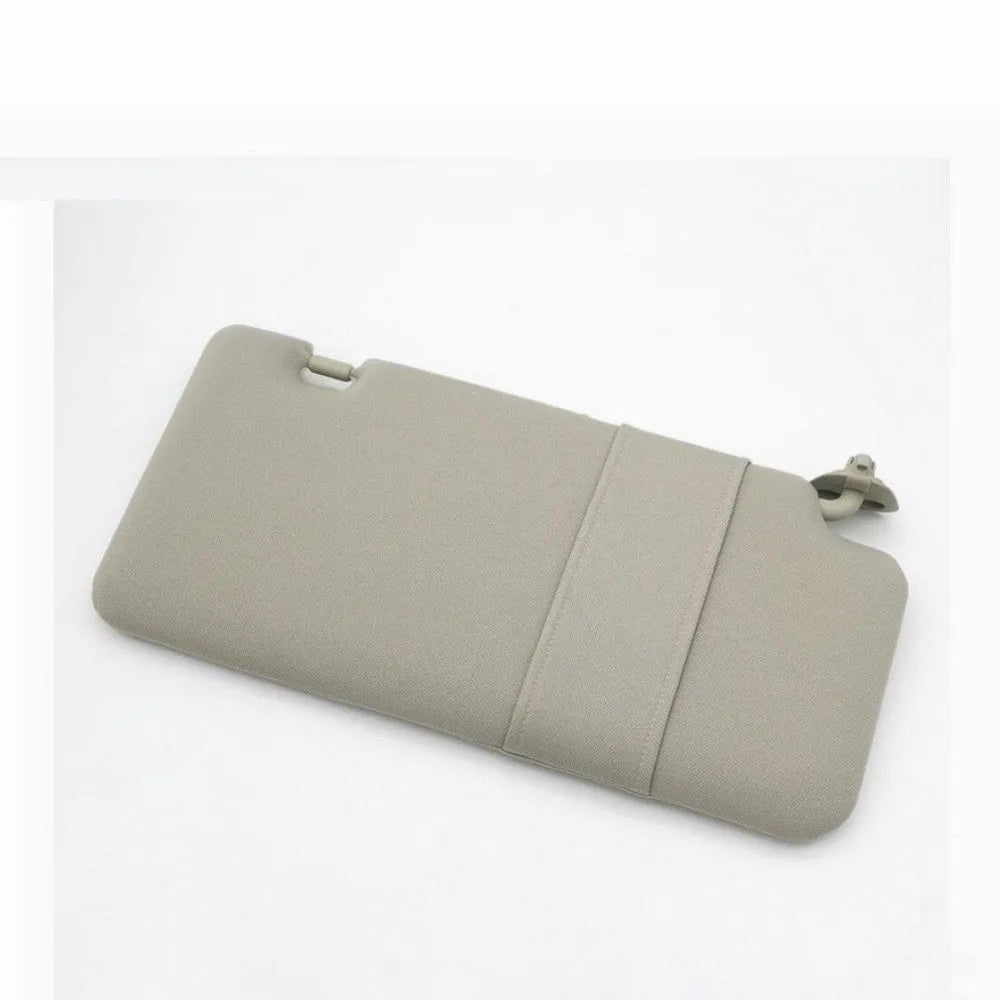 Beige sun visor with integrated cosmetic mirror for Nissan Lida 2005-2012 showing 43x23x8cm dimensions