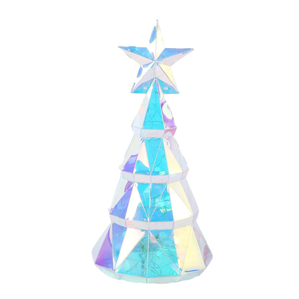 Colourful Christmas tree light decoration with cartoon styling measuring 20cm height