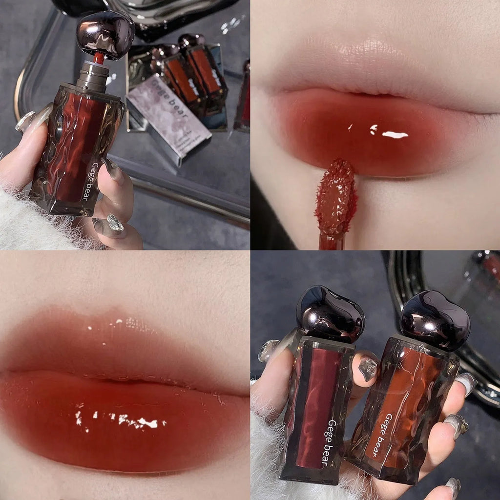 Glacier Lava Lip Lacquer mirror makeup lip gloss showing water light finish