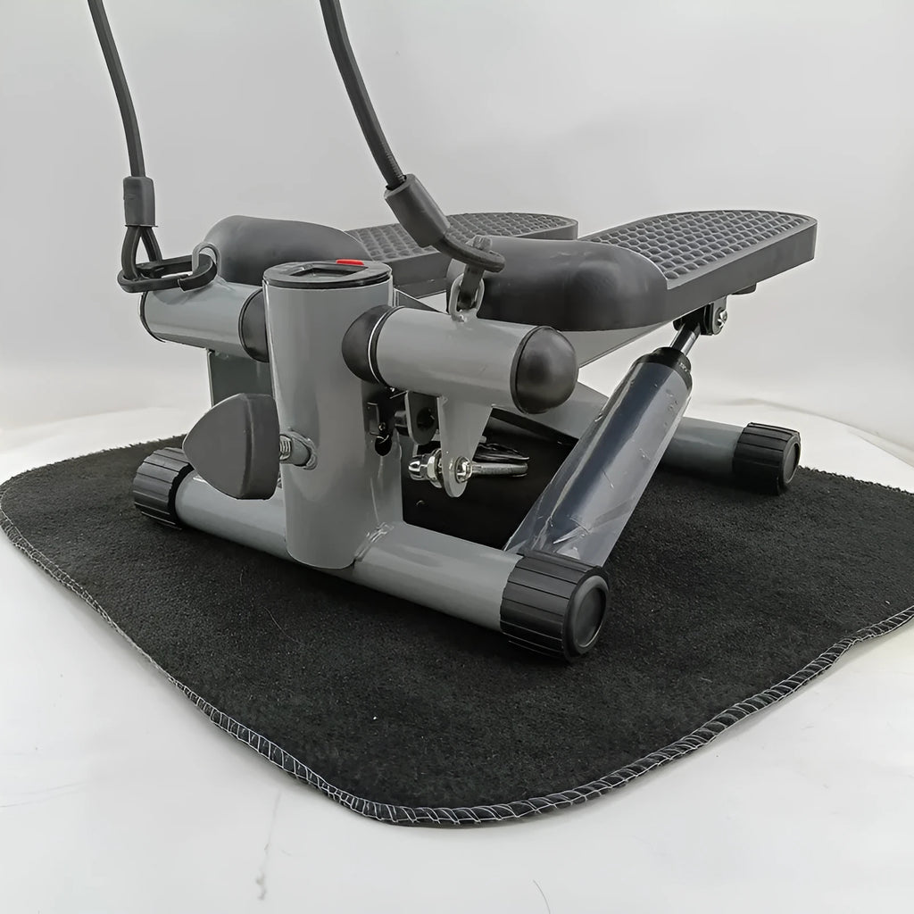 Silver grey hydraulic mini treadmill waist slimming equipment for home fitness