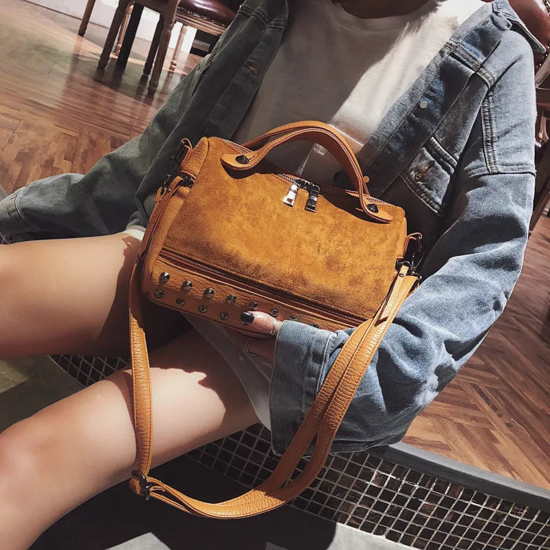 Soft PU leather women's tote shoulder bag with large capacity and zip closure in black, brown, or grey colour options
