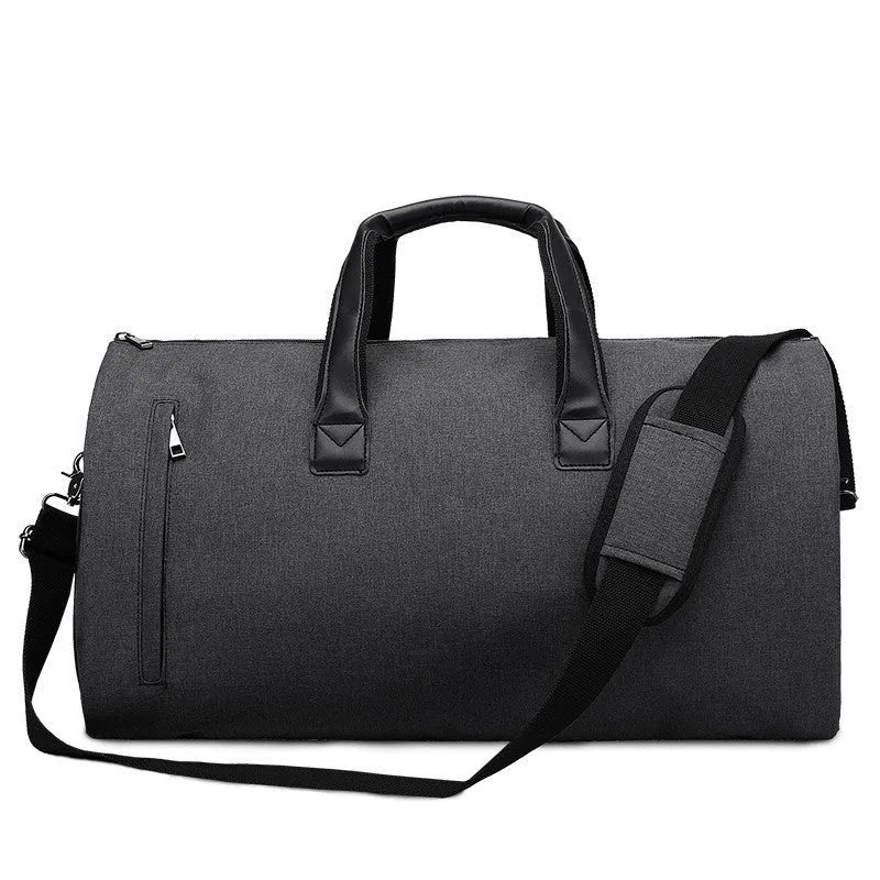 Medium oval travel bag with wet dry separation compartments and internal organisers in Oxford cloth