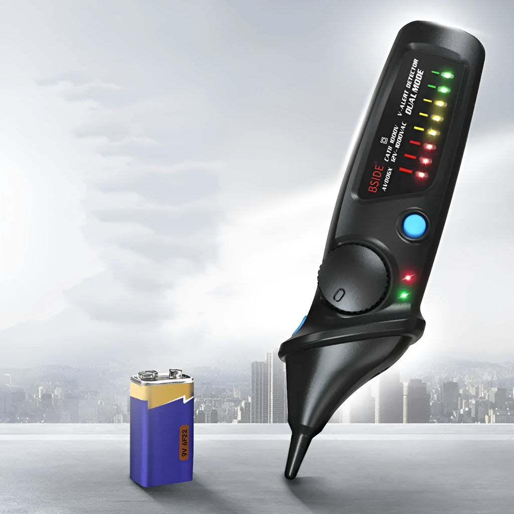 Round head smart sensor test pencil for high voltage electrical testing and circuit verification