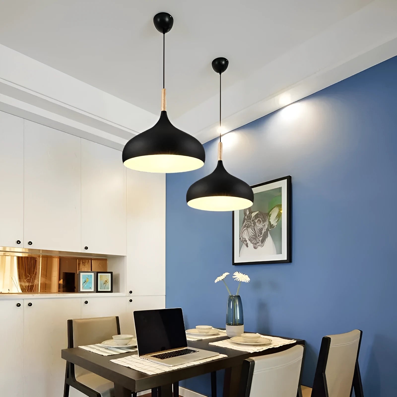 Creative macarone chandelier pendant light in aluminium alloy with adjustable height up to 1 metre