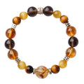 Lucky Jinba crystal tiger-eye geometric bracelet in yellow with 10mm and 12mm size options