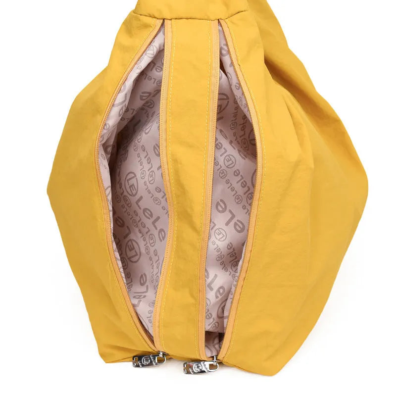 Heart-shaped women's nylon underarm bag in crossbody style with large capacity