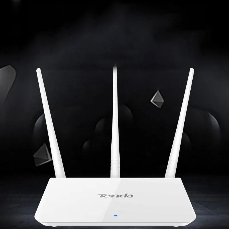 White dual-band wireless router supporting 2.4GHz and 5GHz WiFi frequencies