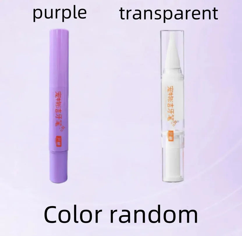 Pet toothbrush pen for dog and cat dental care with 5ml whitening tartar cleaning solution