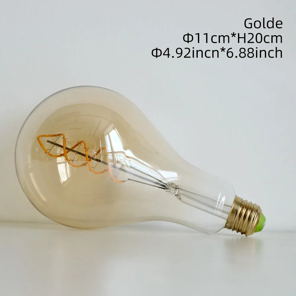 Double helix spiral LED soft light strip in gold or grey colour measuring 110mm by 200mm