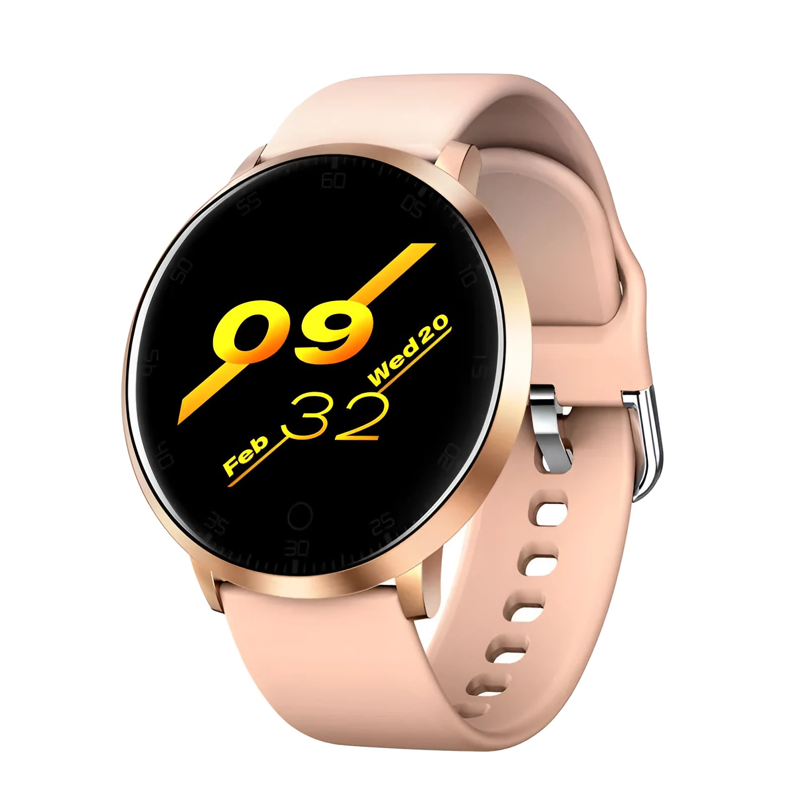 Ultra-thin waterproof smart health bracelet with zinc alloy body and silicone strap