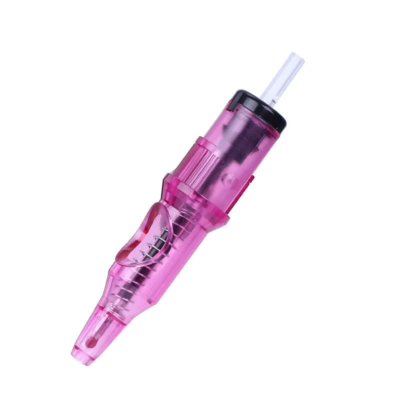 Tattoo integrated needle drawing tool with ballpoint pen attachment in black colour option