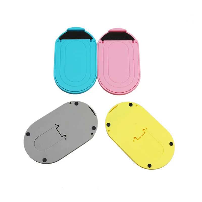 Plastic mobile phone stand bracket in six colour options for universal phone support