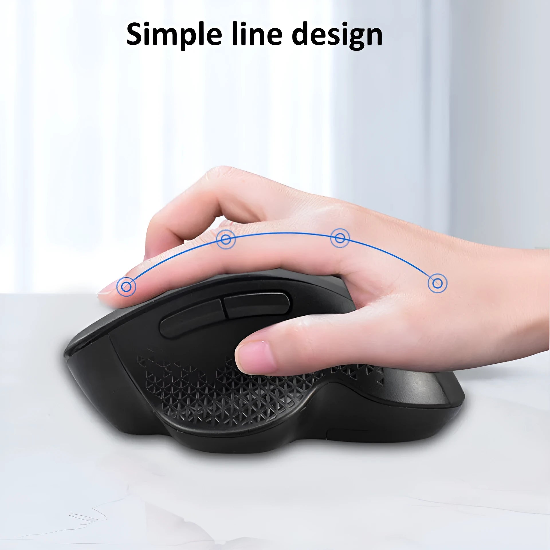 Black or grey wireless rechargeable mouse for laptops with USB cable, showing compact design.