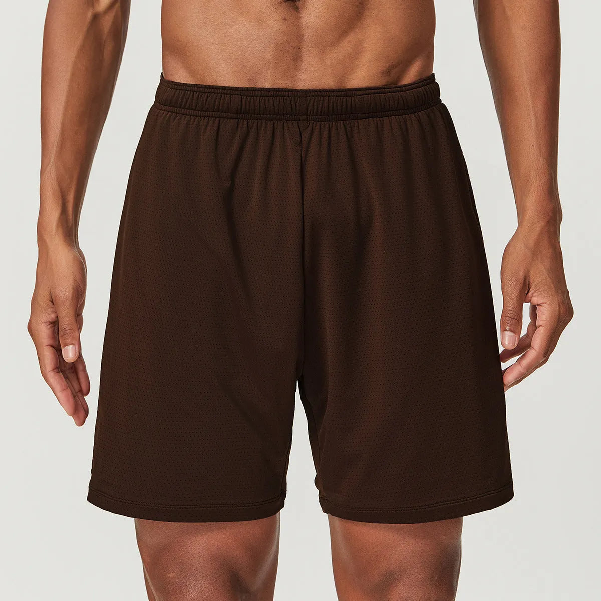 Men's quick-dry running shorts in seven colours with double-layer construction for workouts