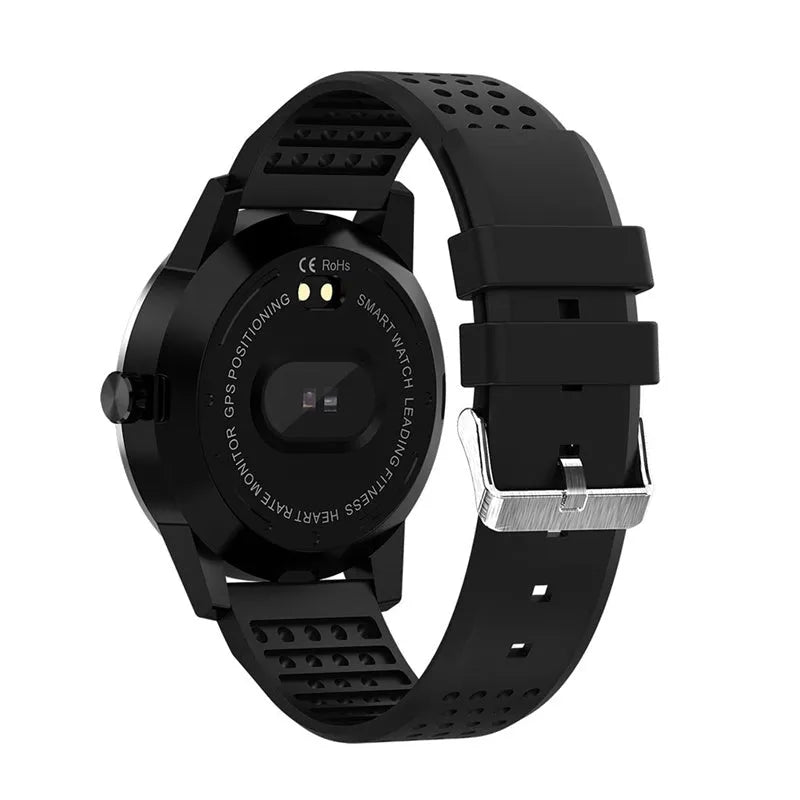 Black T2 colour screen smart bracelet showing heart rate data on 1.3-inch display