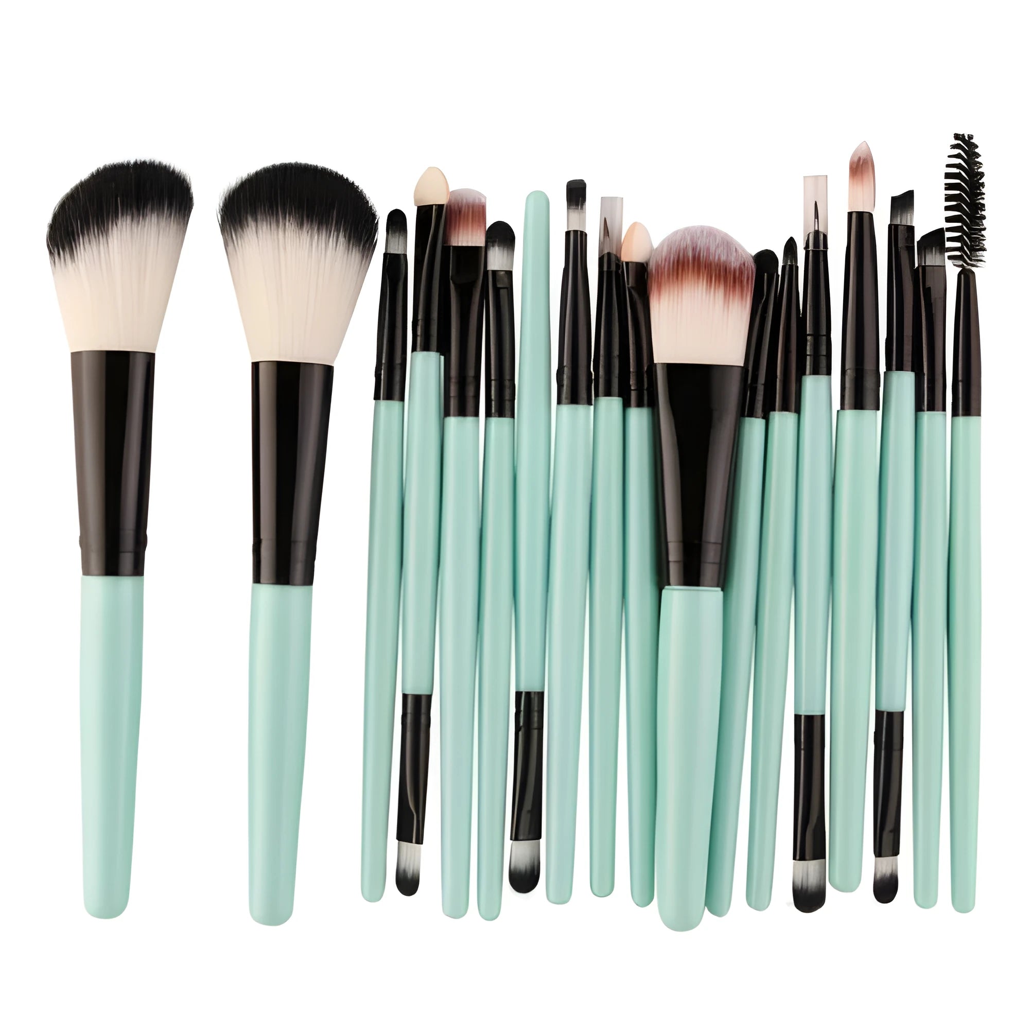 MAANGE 18 piece professional make-up brush set with fan-shaped cosmetic tool