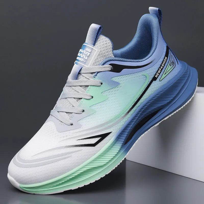 Men's lightweight casual shoes with mesh upper and rubber sole in multiple colours