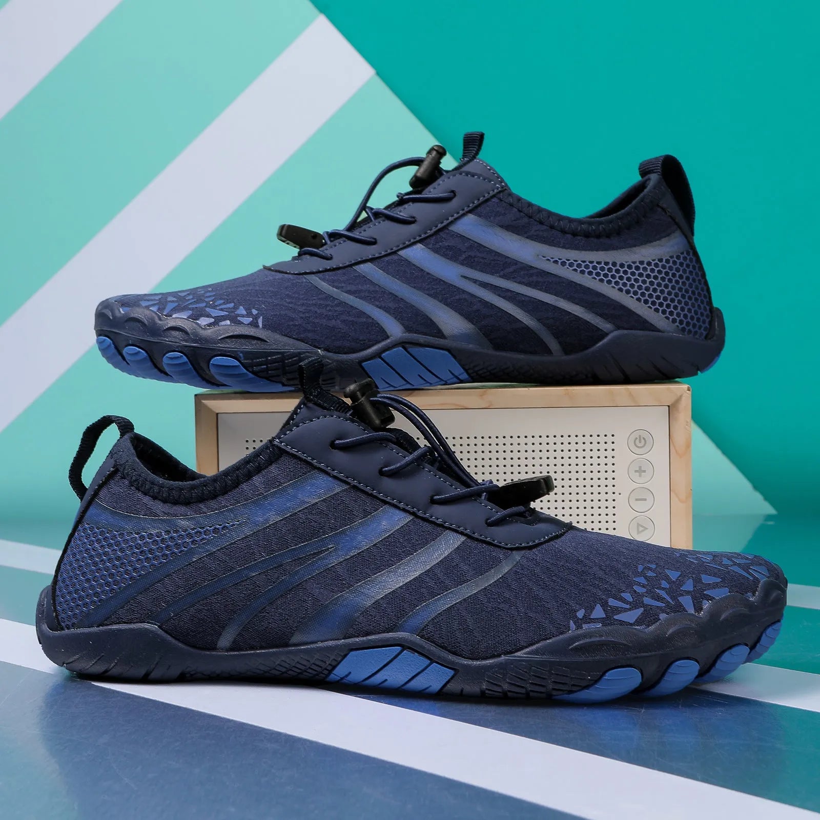 Casual beach running shoes in Lycra stretch fabric available in multiple colours and sizes