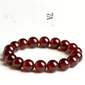 Natural orange red garnet crystal bracelet with Ruyi decorative elements in retro ball design