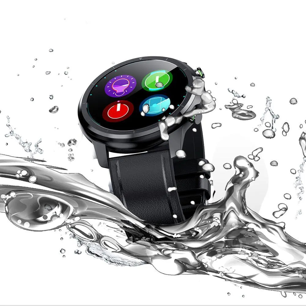 LEMFO LF26 smart bracelet on wrist showing 1.3 inch screen, available in black, brown, and silver colour options.