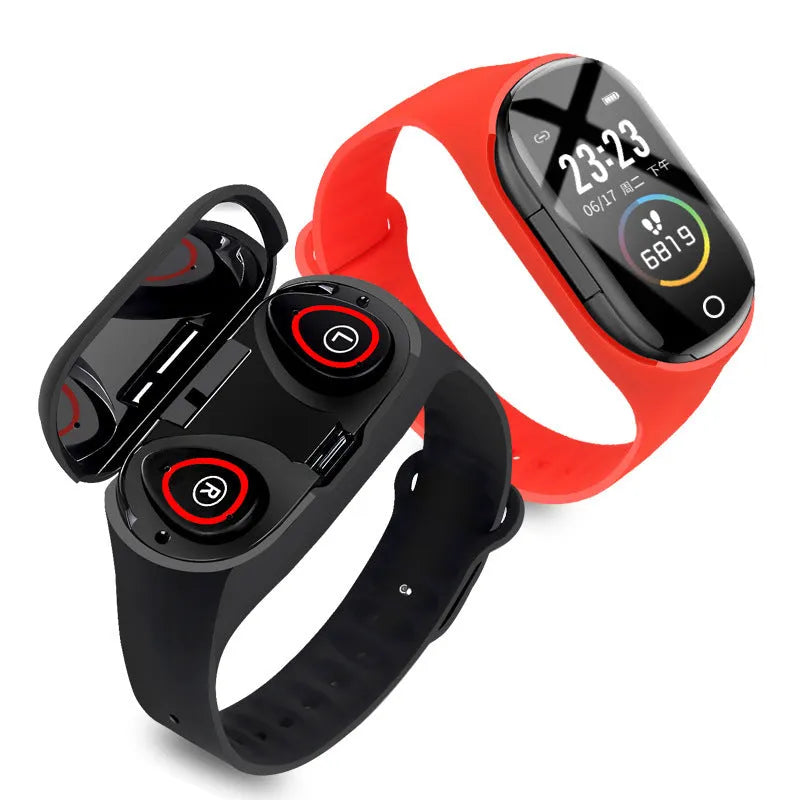 Android-compatible smart bracelet with integrated earphone functionality and silicone wristband
