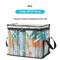 Large foldable PVC water buggy bag with transparent panels showing 24L capacity and 38x24x32 cm dimensions