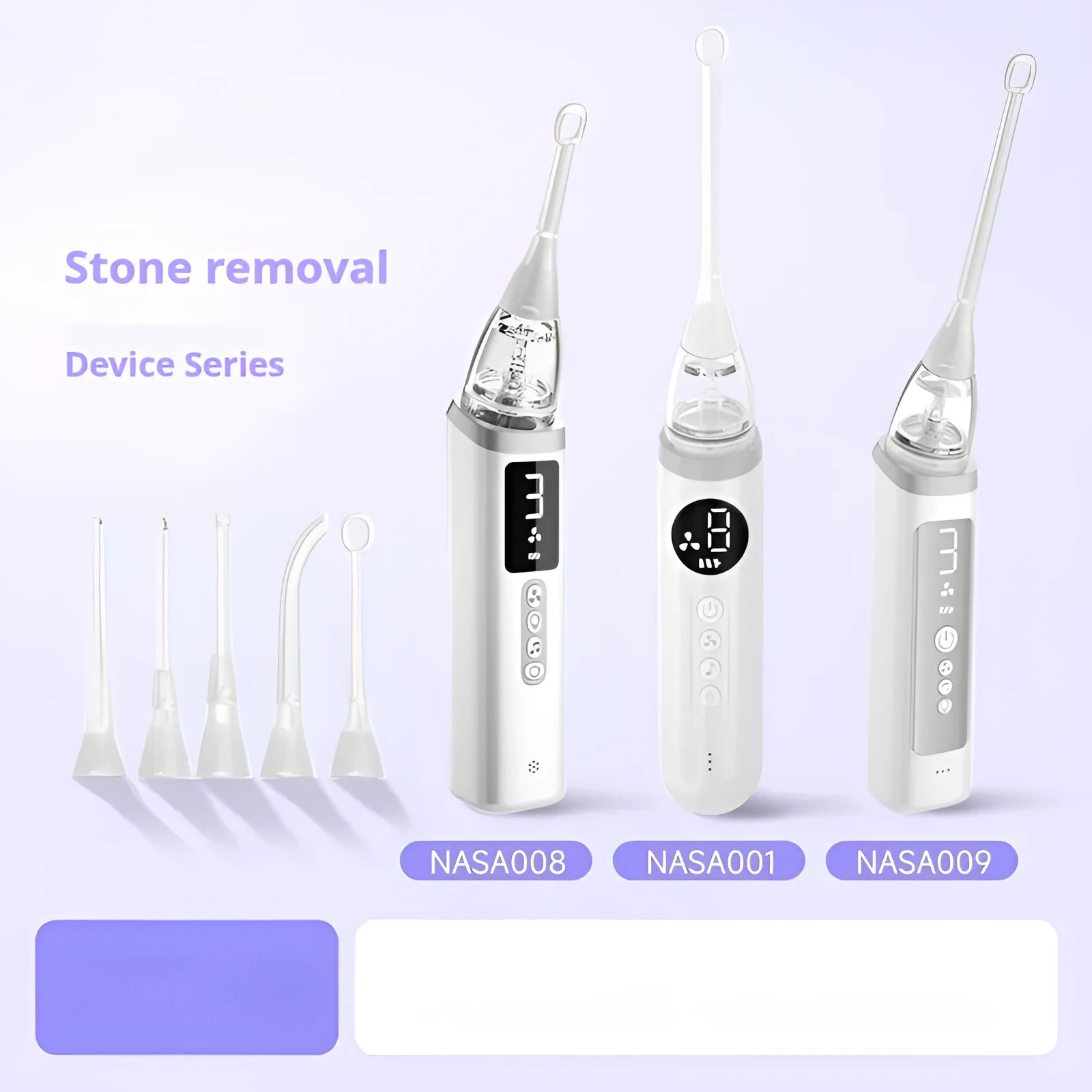 Tonsil stone removal tool with telescopic handle and two stainless steel ends for extraction and plaque scraping