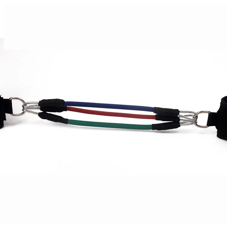 Black taekwondo pull rope set for leg resistance training and explosive force development