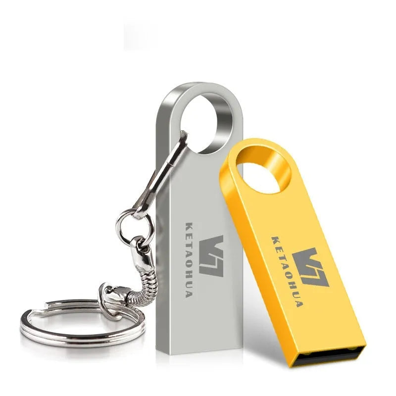 Custom high-speed metal car USB flash drive in silver, black, gold, or rose gold finishes