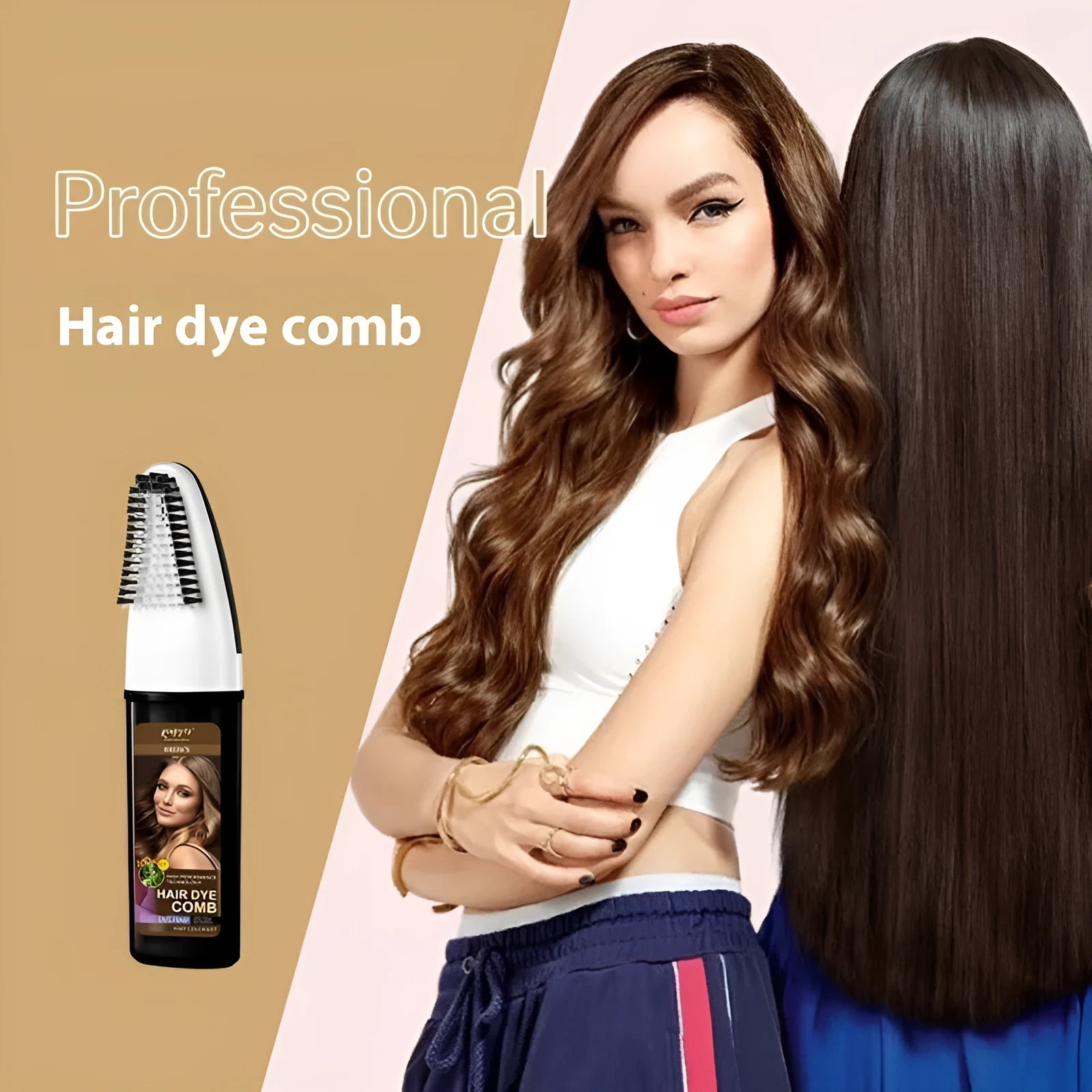 200ml hair dye cream with comb in brown, dark brown, or wine red colour options