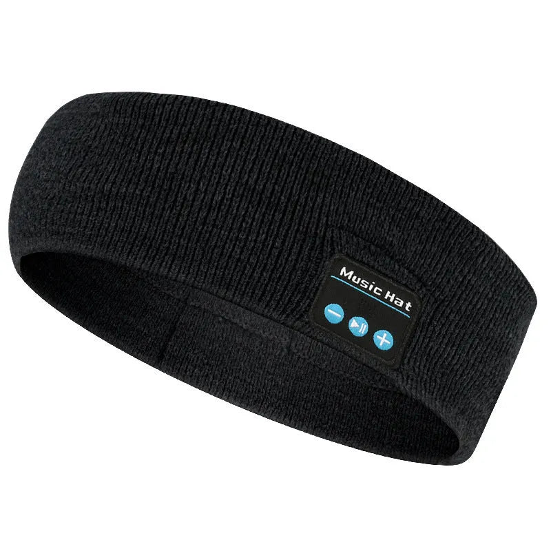 Bluetooth 5.4 sports hair band with integrated eye mask in black, dark grey and grey-white colour options