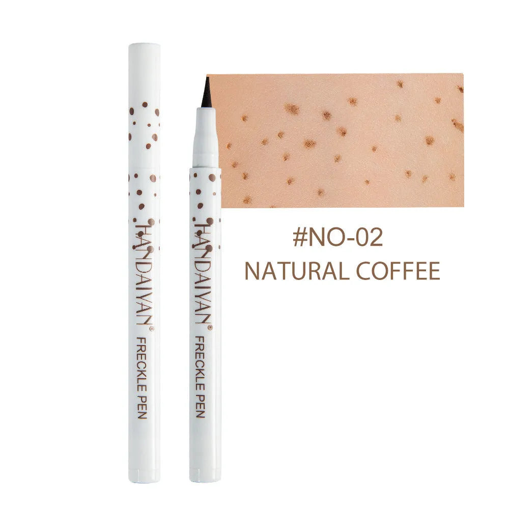 Dark brown freckle pen with precision tip for creating natural-looking waterproof freckles
