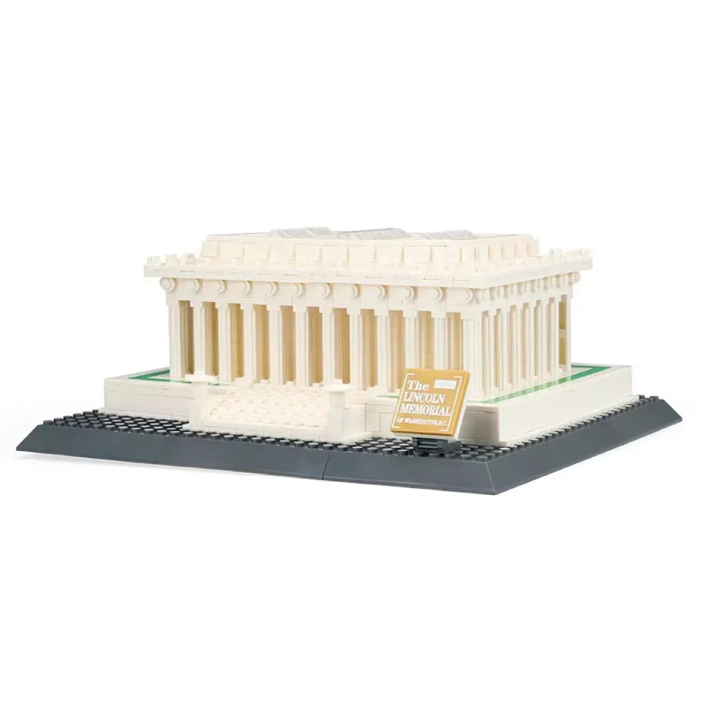 Wange ABS plastic small particle building blocks set with international architecture models