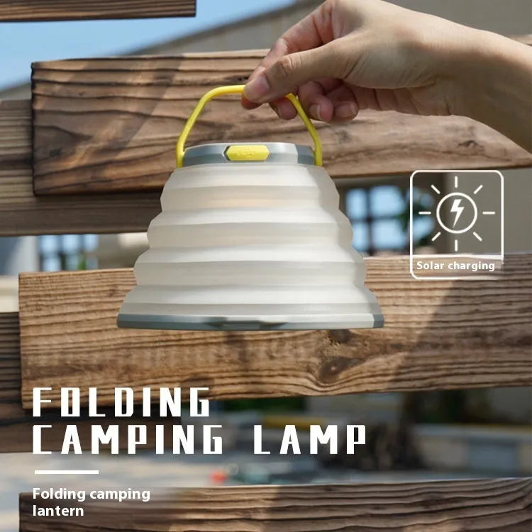 White camping lamp with single-key switch for outdoor lighting