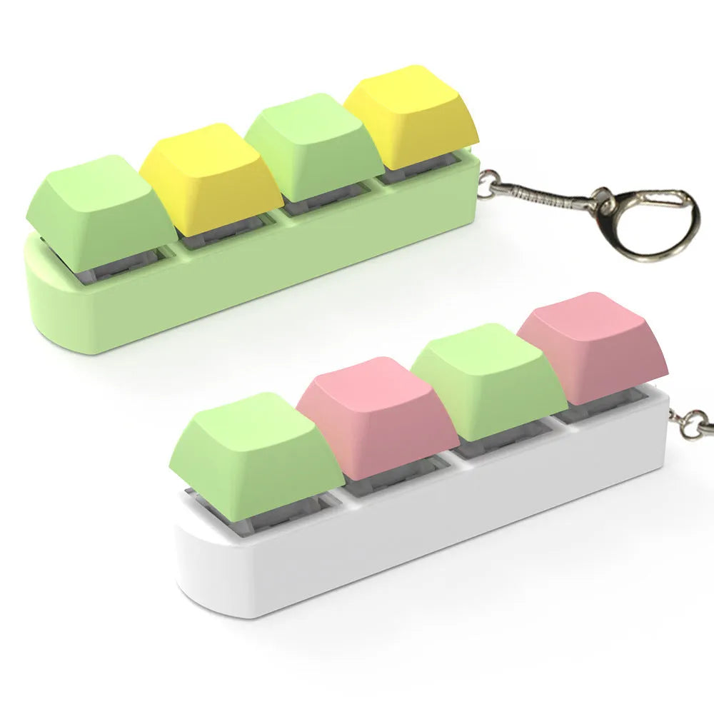 4-key mechanical keyboard switch tester with transparent bottom shell and 2.5m cable