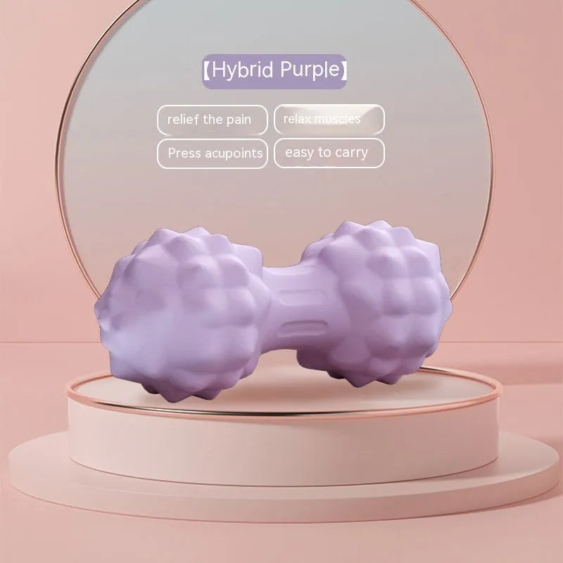6cm diameter TPR foot massage ball in pink, blue, green, or purple colours on a plain background.