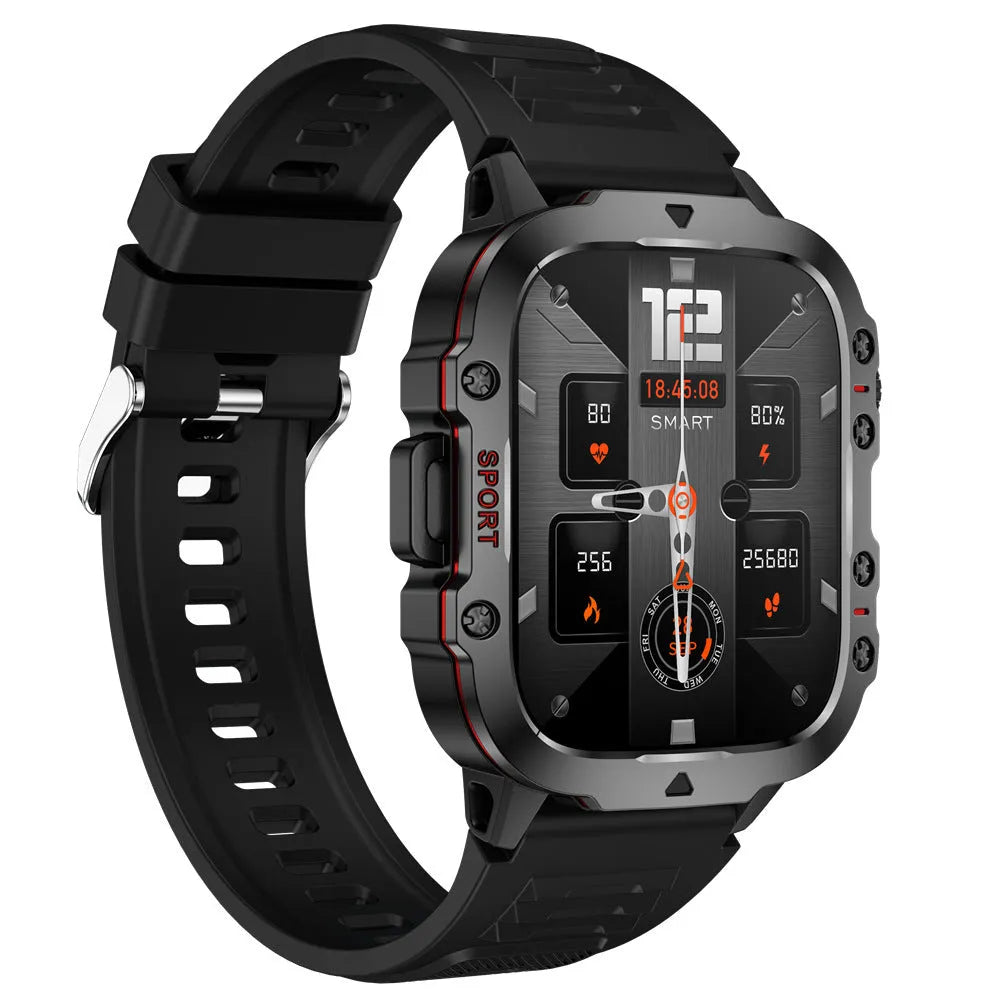 QX11 Smart Bluetooth Watch with touch screen displaying heart rate data on zinc alloy case