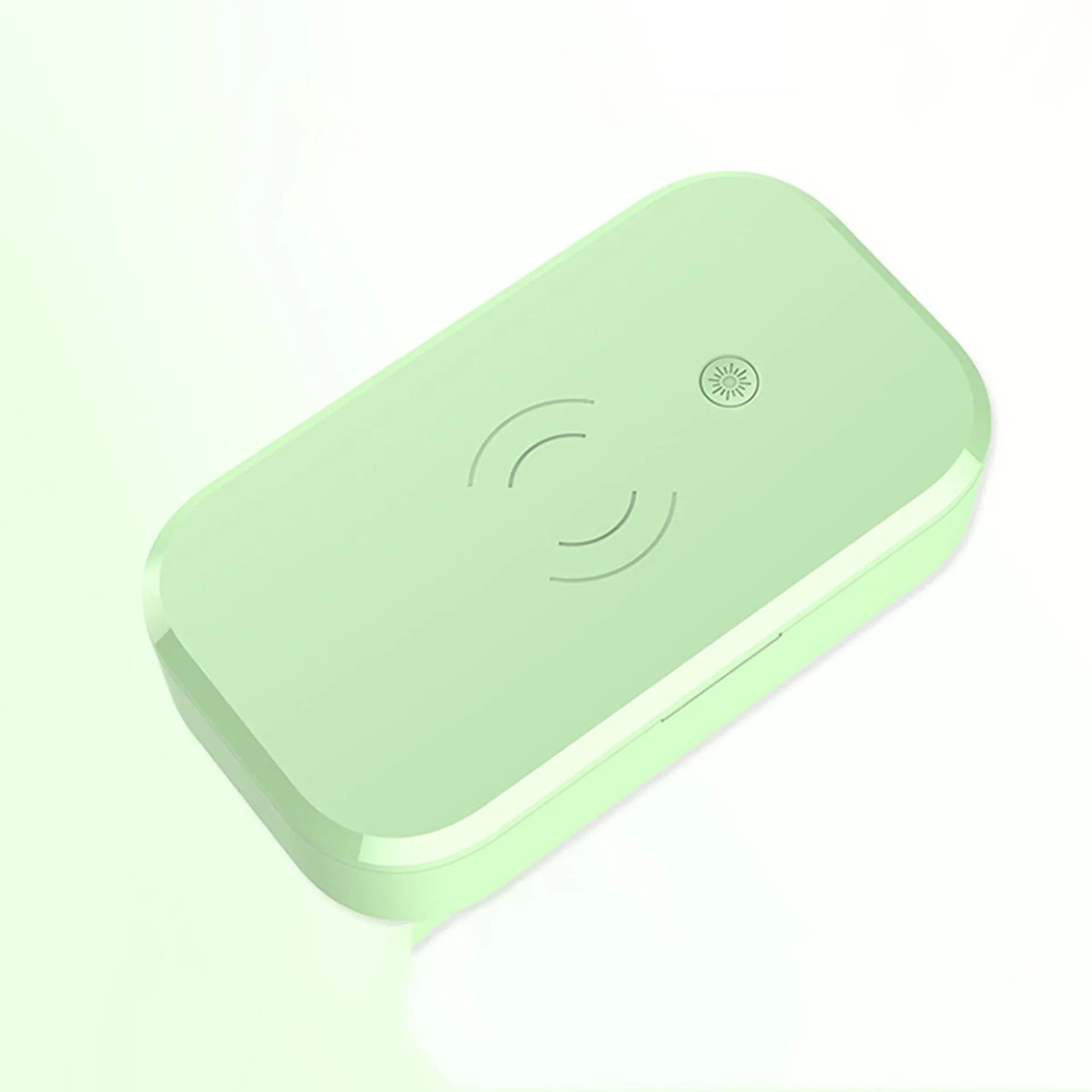 Ultraviolet disinfection box with wireless charging for nail art tools in blue, green, pink or white colour