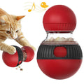 Plastic rotating cat toy ball with super ball colour and food dropping mechanism