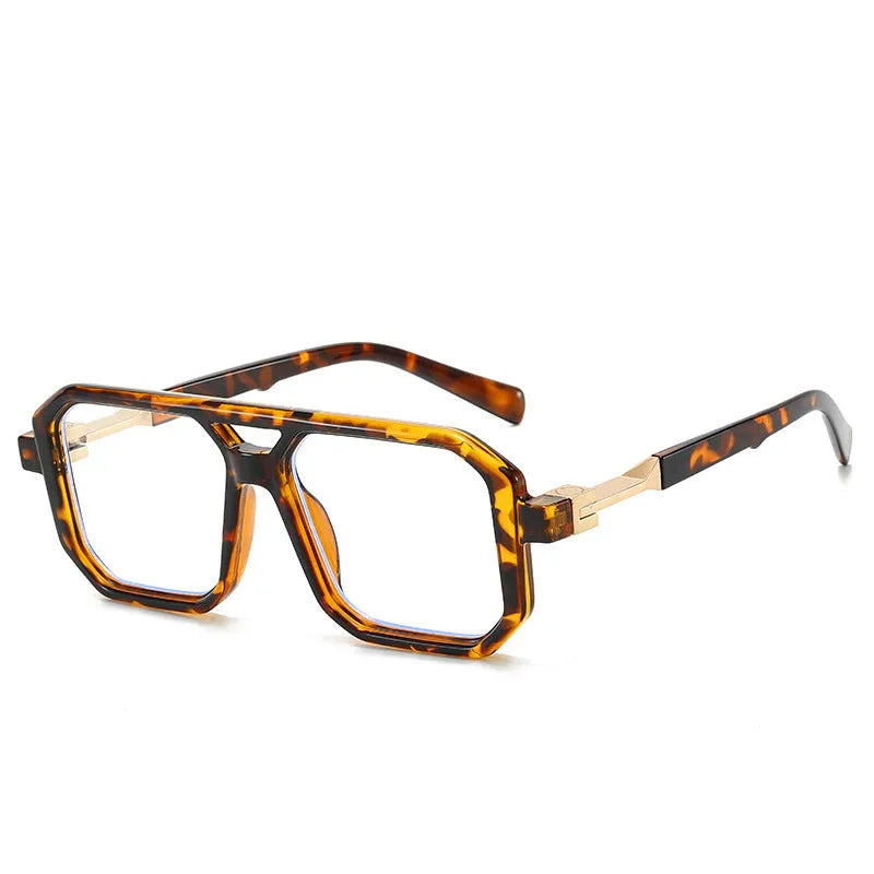 Retro double beam pilot catwalk sunglasses shown in a selection of frame and lens colour options.