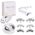 Magnetic false eyelashes with integrated soap holder in portable chemical fibre case
