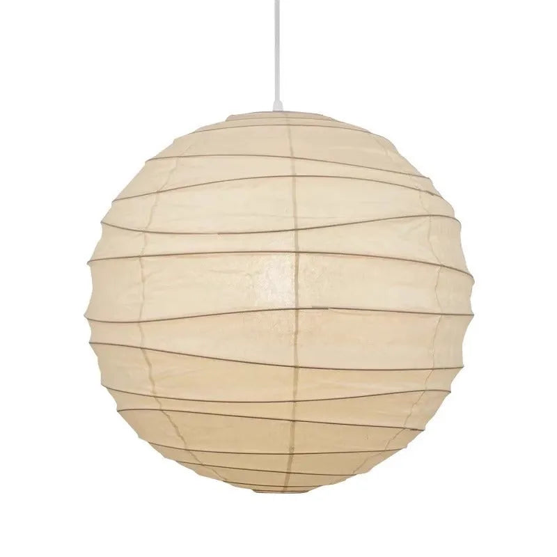 Japanese style rice paper chandelier in three sizes with three-colour warm lighting