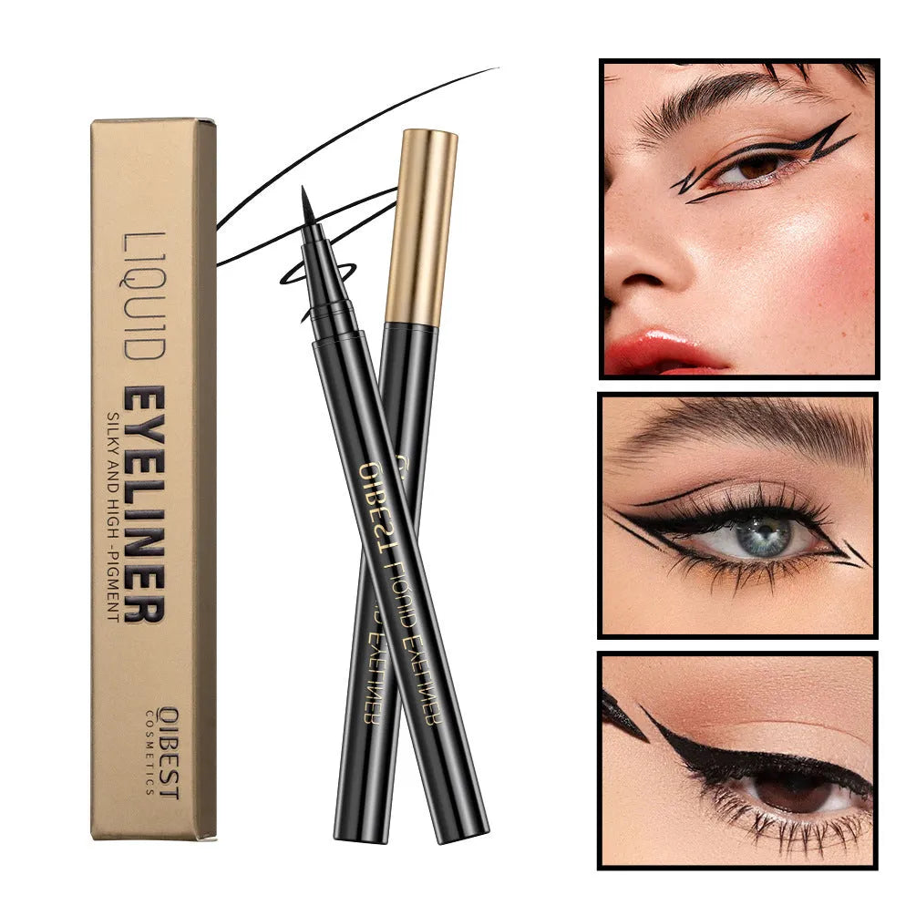 Black liquid eyeliner pen with a sweatproof, quick-drying formula, colour Q2407.