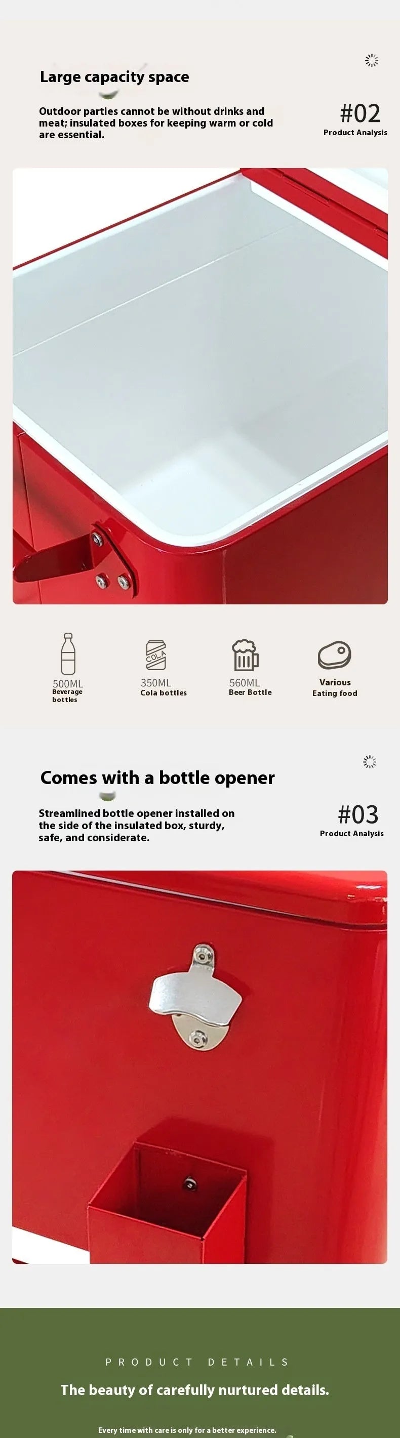 Red outdoor metal insulated cart with wheels, shown as a portable cooler or ice bucket.